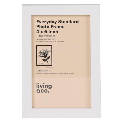 Living & Co Everyday Standard Photo Frame White 4in x 6in