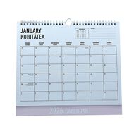 WS 2026 Wall Calendar Hard Back Coral Coral