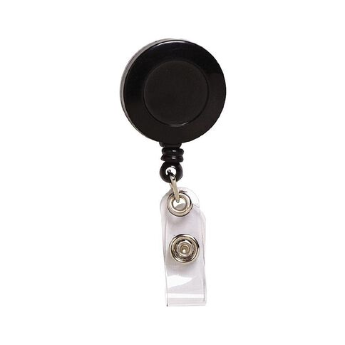 Rexel Card Holder With Strap And Retractable Cord Black Warehouse Stationery Nz