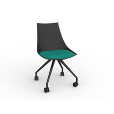 Knights Luna Black Emerald Chair Green Mid