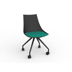Luna Black Emerald Chair Green Mid