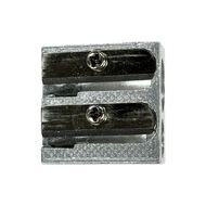 WS Pencil Sharpener 2 Hole Metal Black