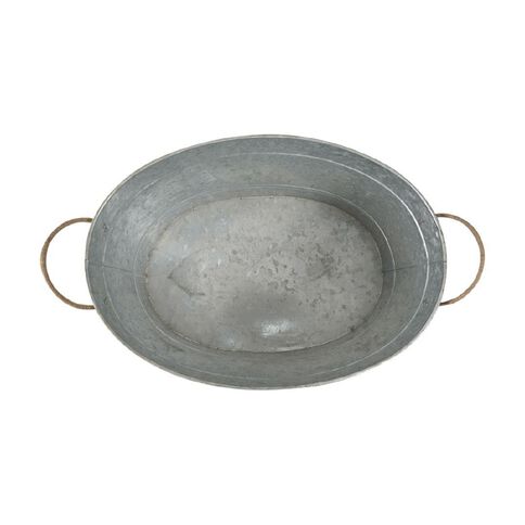 Living & Co Galvanised Drinks Bucket Silver Grey Living & Co Galvanised Drinks Bucket Silver Grey