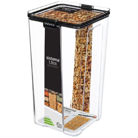 Sistema Ultra Tritan Canister Square Black 4L