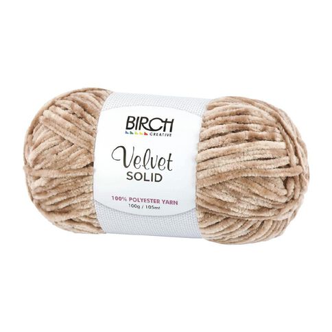 Birch Velvet Yarn 100% Polyester 100G Mushroom