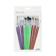 Uniti Wooden Flat Brush Set 15 Piece