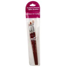 DAS Brush Set Das Synthetic Flat 3 Pack Gold