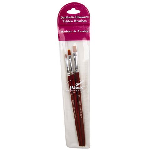 DAS Brush Set Das Synthetic Flat 3 Pack Gold