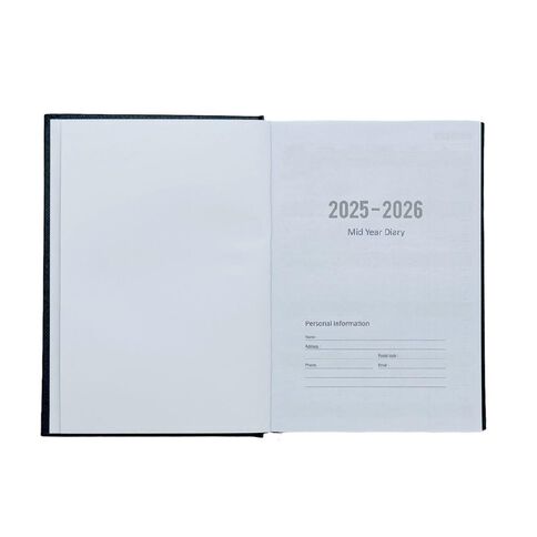 WS Mid Year Diary Day to Page 2025-26 Black