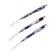 Uniti Floral Metal Ballpoint Pens 3 Pack Purple Mid 3 Pack
