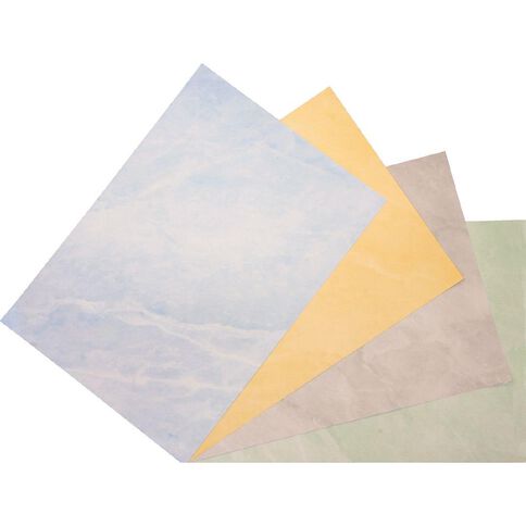 Direct Paper Marble Paper 100gsm Blue A4 12 Pack