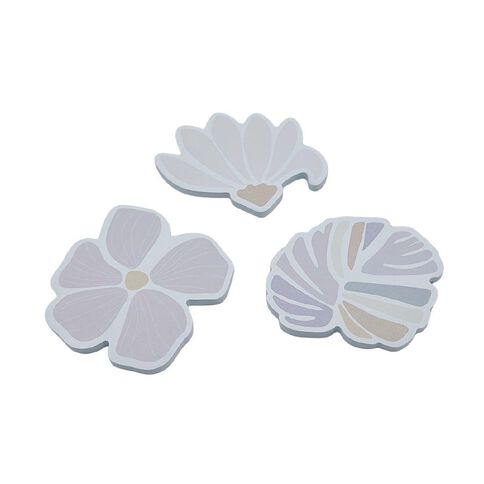 Uniti Floral Sticky Notes Purple Mid 3 Pack