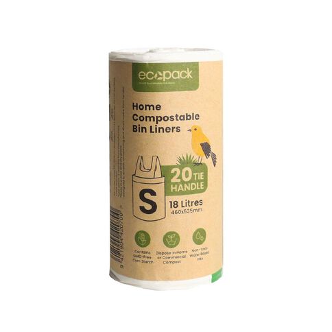 Ecopack Compostable Bin Liners 18L 20 pack