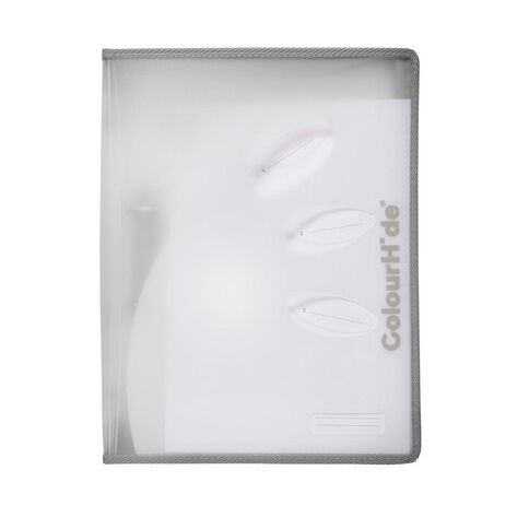 ColourHide Ring Zipper Binder Clear