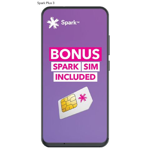 Spark Plus 3 8GB 4G Locked SIM Bundle Black