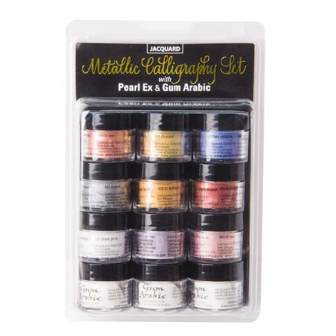 Jacquard Pearl Ex Metallic Calligraphy Set