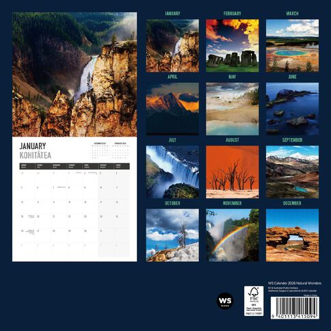 WS 2026 Calendar Natural Wonders