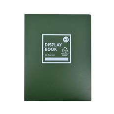 WS Post Consumer Waste PP Display Book 20 Green