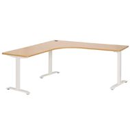 Jasper J Emerge Metal Leg Workstation 1500 Beech/White