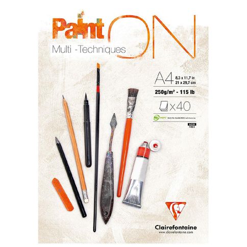 Clairefontaine PaintON Pad White A4 40 sheet White