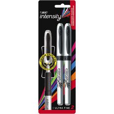 Bic Intensity Ultra Fine Permanent Marker 2pk Black 2 Pack
