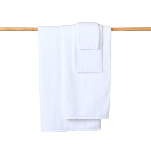 Living & Co Plush Plain Spa Towel White