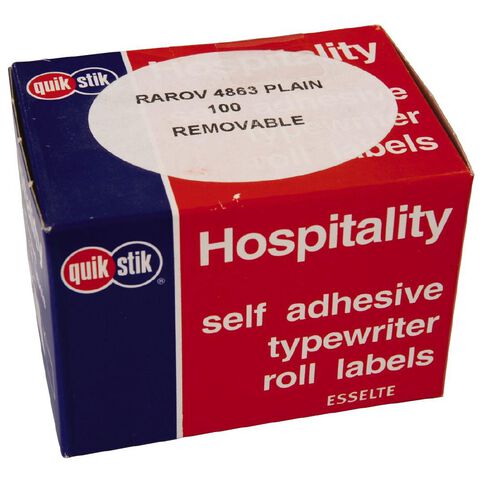 Quik Stik Labels Oval Plain 48mm x 63mm 100 Pack White | Warehouse Stationery, NZ