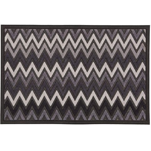 Living & Co Printed Scraper Mat Grey 60cm x 90cm Grey Mid 60cm x 90cm