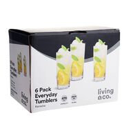 Living & Co Everyday Hiball Glass Clear 6 Pack