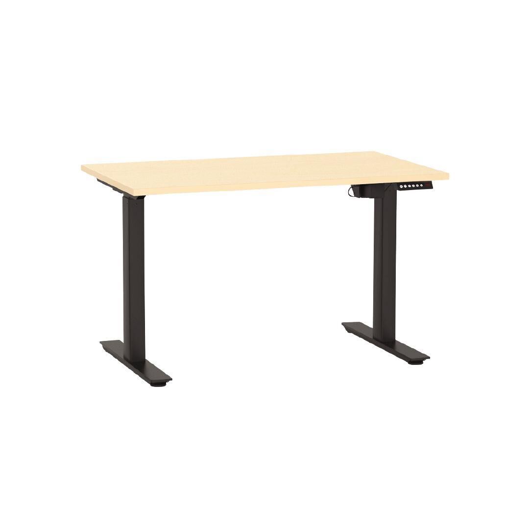 Agile Electric Height Adjustable Desk 1200 Nordic Maple Black