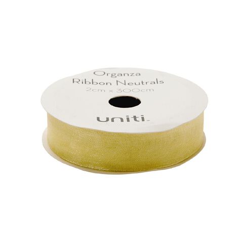 Uniti Organza Ribbon Neutrals 3m Assorted
