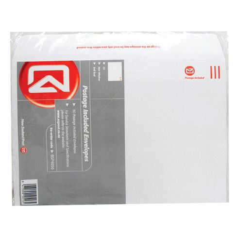 New Zealand Post Prepaid Non Window C4 Envelope 50 Pack White