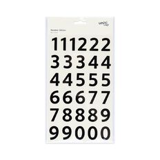 Uniti Numbers Black 1 Sheet