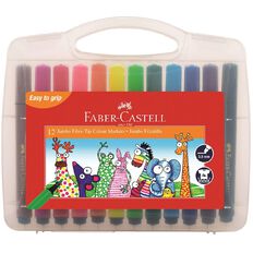 Faber-Castell Jumbo Fibre-Tip Markers Case of 12
