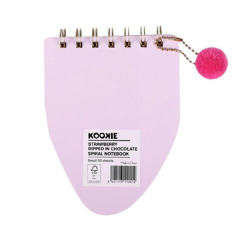 Kookie Strawberry Dipped in Chocolate Sprial Notebook Small