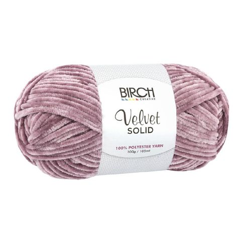 Birch Velvet Yarn 100% Polyester 100G Purple Shadow
