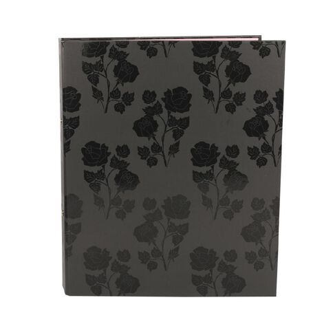Uniti Stationery Urban Noir A4 Folder Black Roses