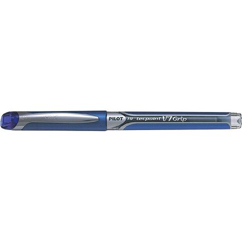 Pilot Hi-Tecpoint V7 Grip 0.7mm Fine Rollerball Pen Blue Blue Mid