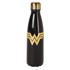 Wonder Woman Stainless Steel Drink Bottle Black 500ml