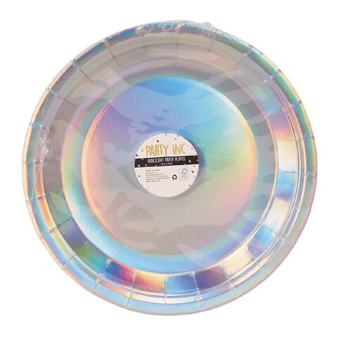 Party Inc Paper Plates Iridescent 8 Pack 23cm