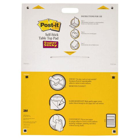 Post-It Tabletop Easel Pad 563R 508x584mm White