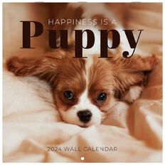 Bright Ideas Happiness Is A Puppy Calendar 2024