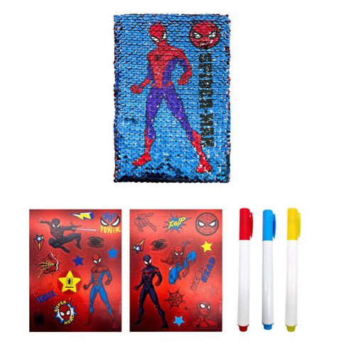 Spider-Man Sequin Activity Notebook With Markers