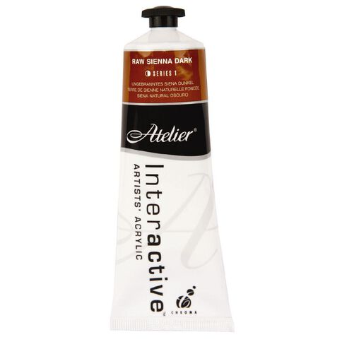 Atelier S1 Acrylic Paint Raw Sienna Dark Brown 80ml