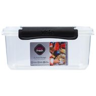 Visto Fresh Storage Container Clear/Charcoal Clips 1 Litre