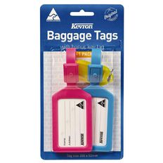 Kevron Baggage Tags with Key Ring Multi-Coloured