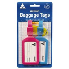 Kevron Baggage Tags With Key Ring Multi-Coloured