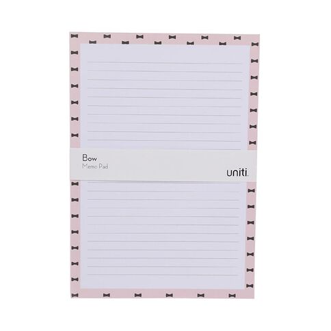 Uniti Bow Memo pad Pink