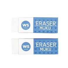 WS Large Eraser White White 2 Pack