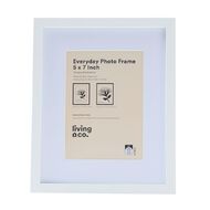 Living & Co Everyday Photo Frame White 5in x 7in